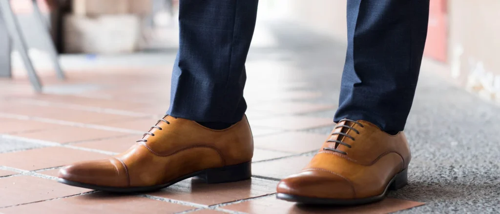 Brown Shoes With Blue Pants