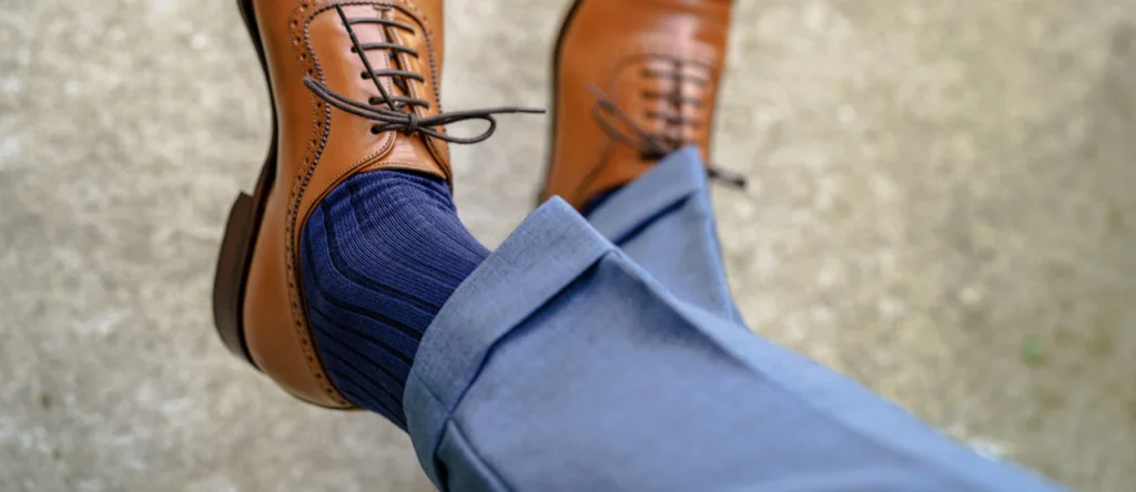 Brown Shoes With Blue Pants